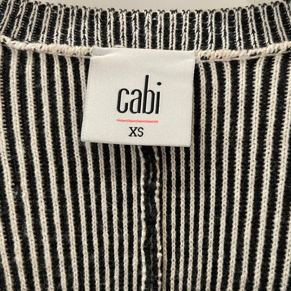 Cabi Cupid's Cardigan Size XS Zip Front Striped - Picture 4 of 9